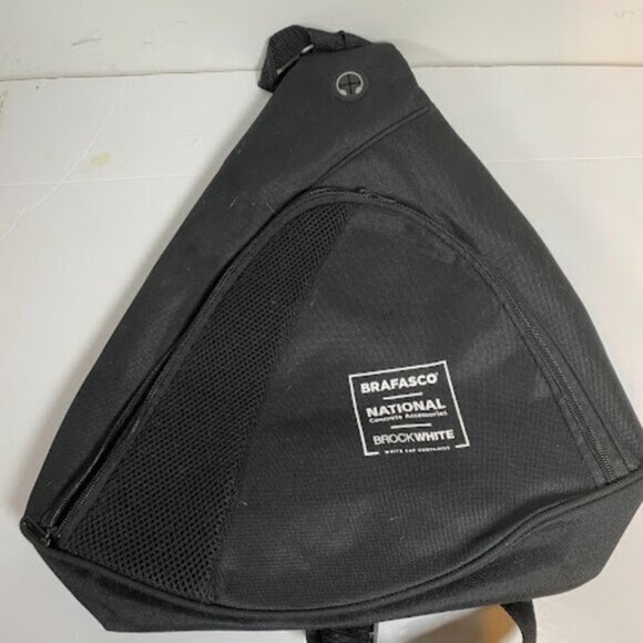 BRAFASCO NATIONAL Men's Black Sling Bag Crossbody Backpack Medium - Picture 3 of 7
